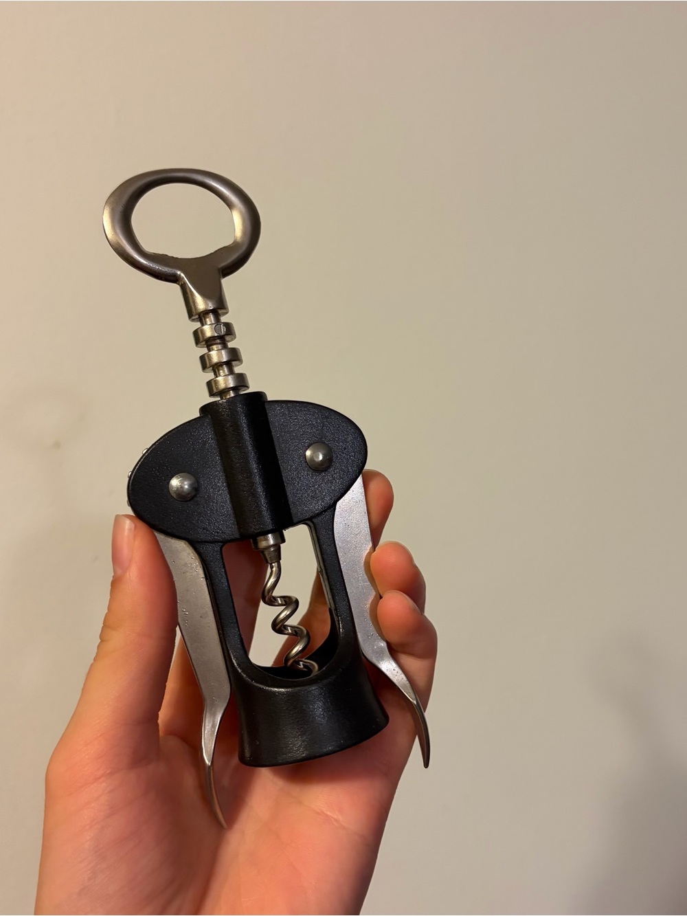 Black Corkscrew Wine Opener